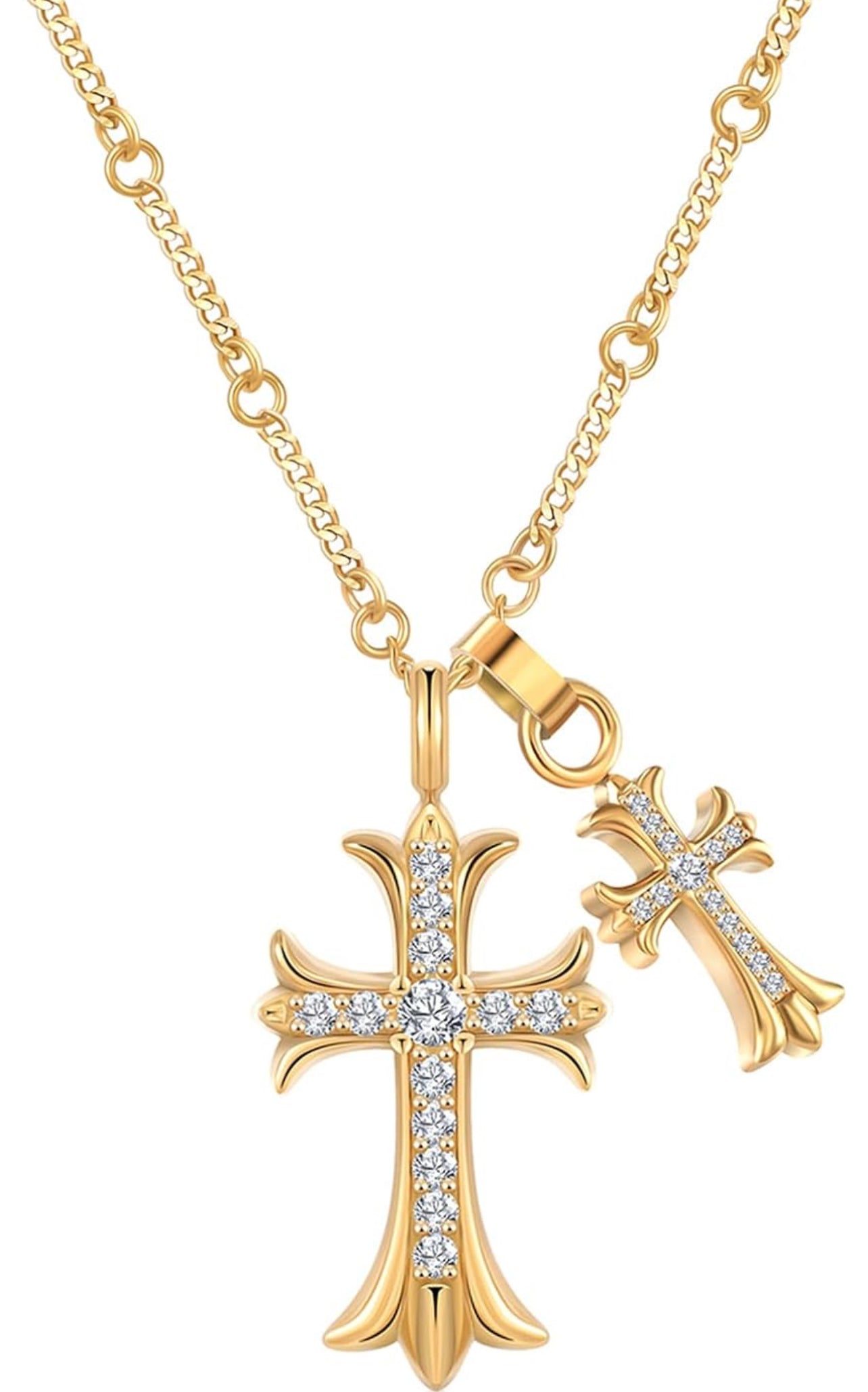 Double Cross Necklace