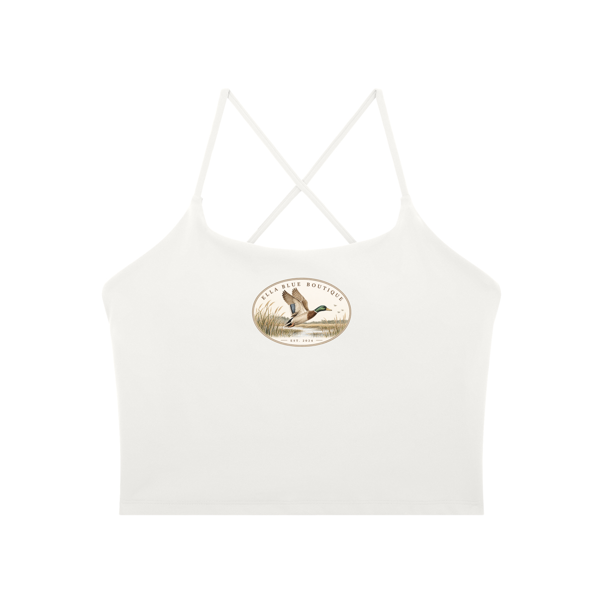 Ella Blue Faux Patch Athletic Tank
