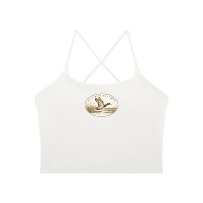Ella Blue Faux Patch Athletic Tank