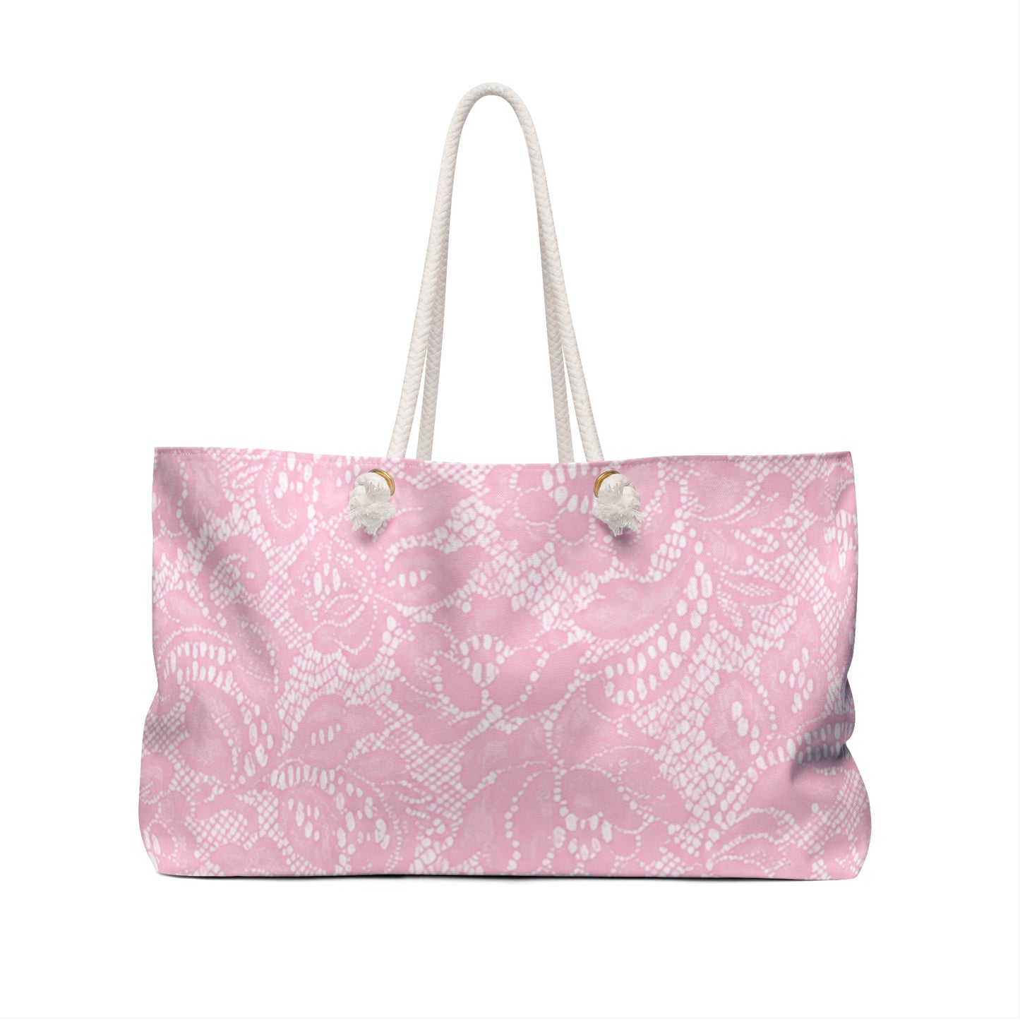 Pink Lace Mallard Duck Weekender Bag