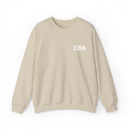 Custom Monogram Embroidery Sweatshirt — Classic White