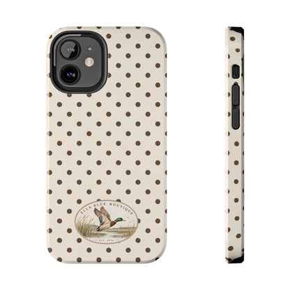 Ella Blue Vintage Waterfowl Polka Dot Phone Case
