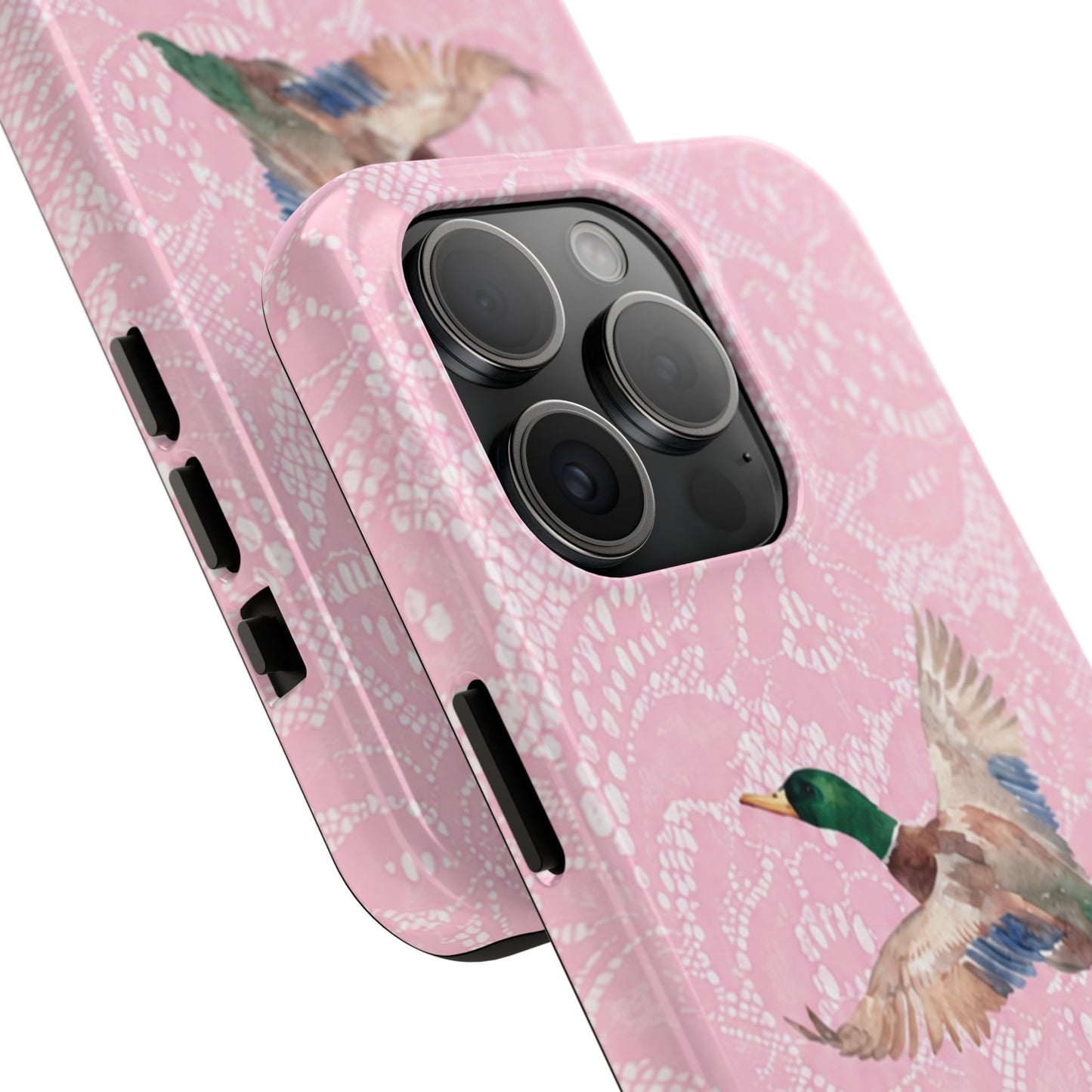 Pink Lace Mallard Phone Case