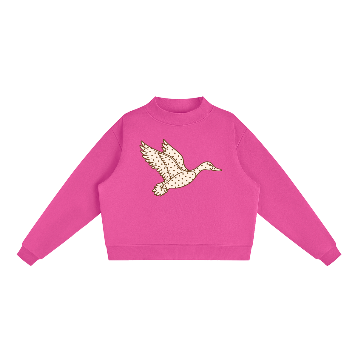 Polka Dot Mallard Mock-Neck