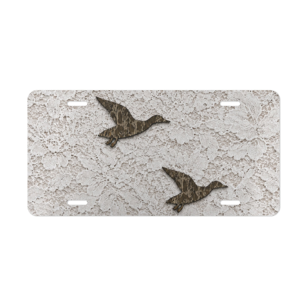 Lace & Mallards License Plate