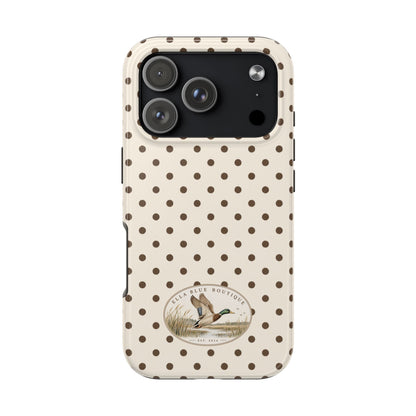 Ella Blue Vintage Waterfowl Polka Dot Phone Case
