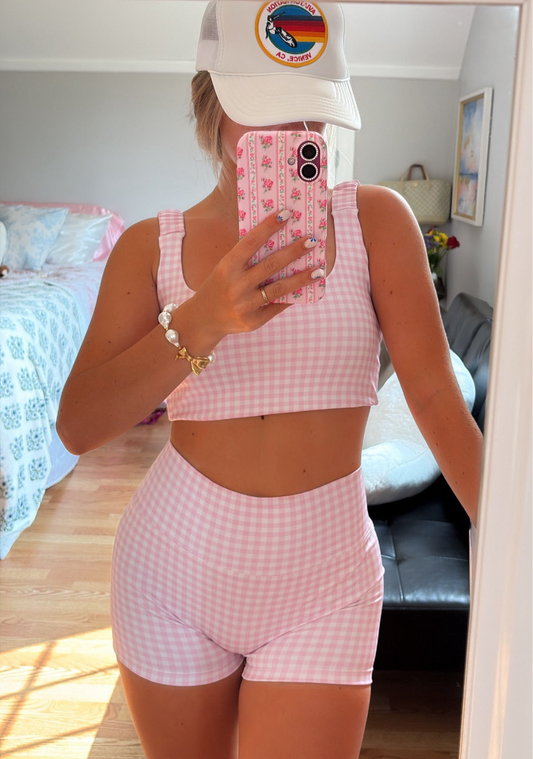 Pink Gingham - TOP