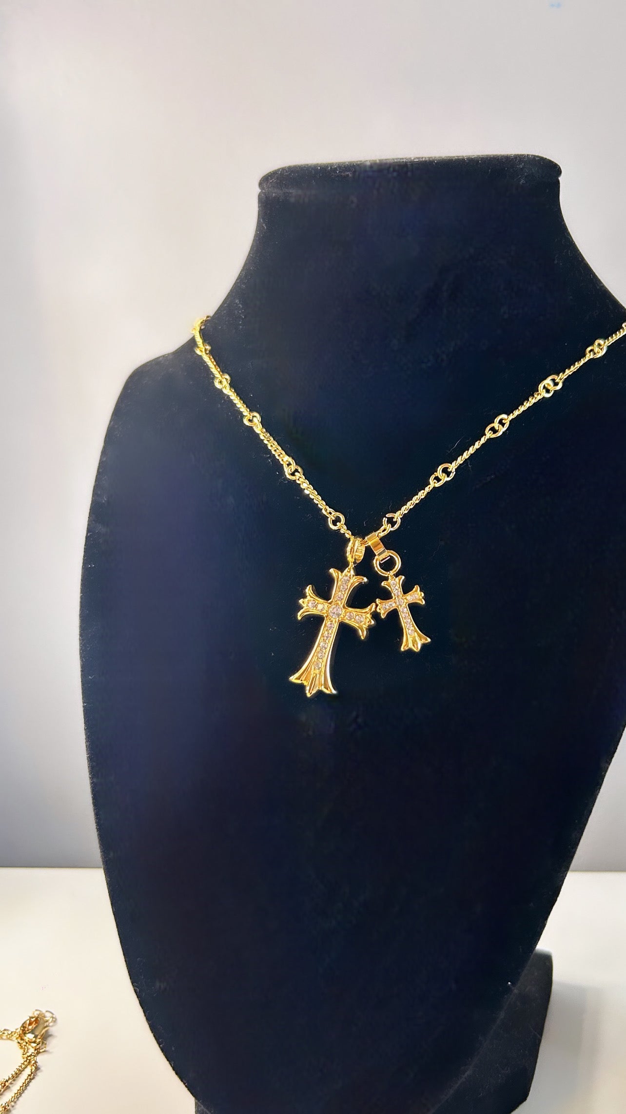 Double Cross Necklace