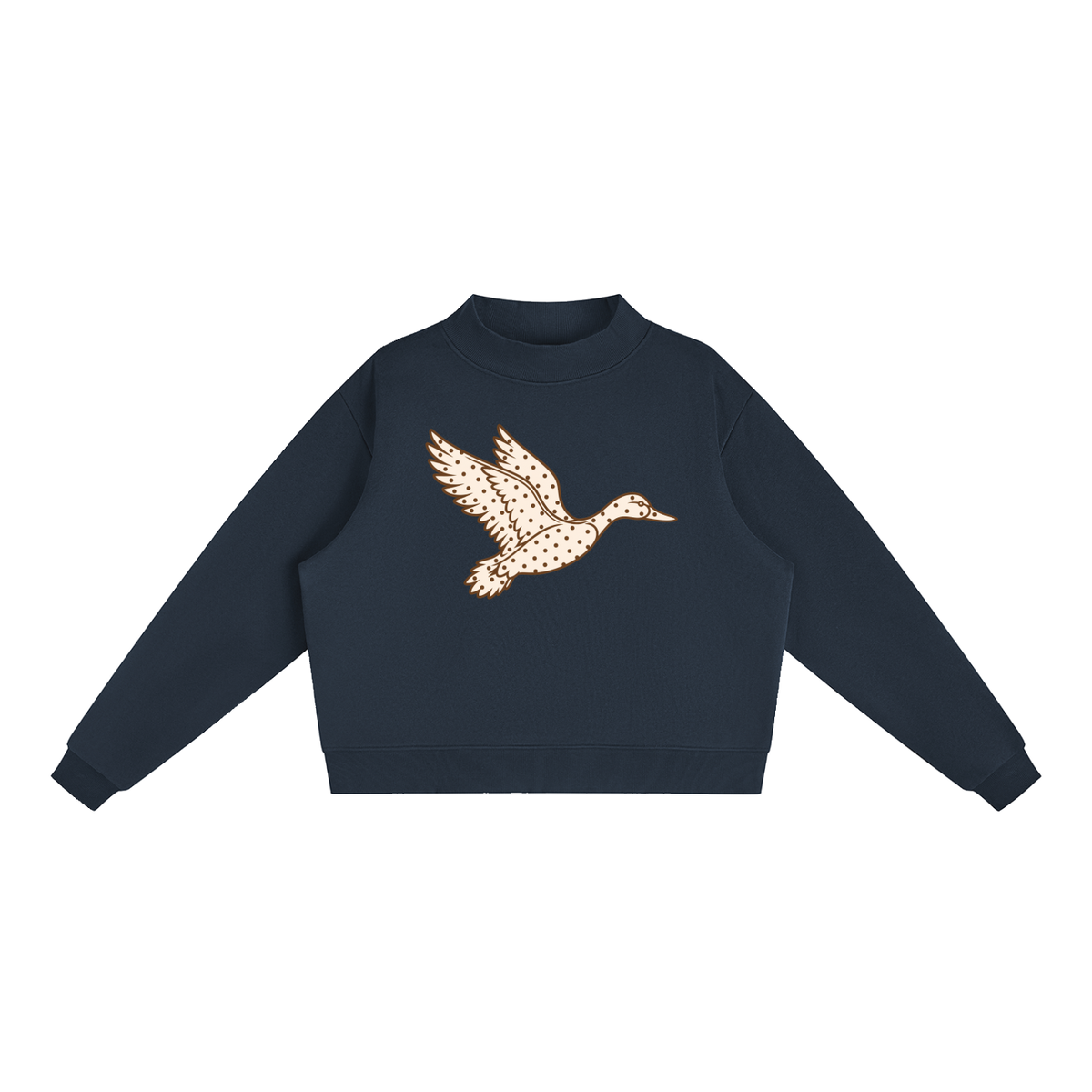 Polka Dot Mallard Mock-Neck