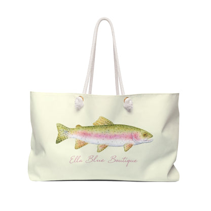 Watercolor Rainbow Trout Weekender Bag