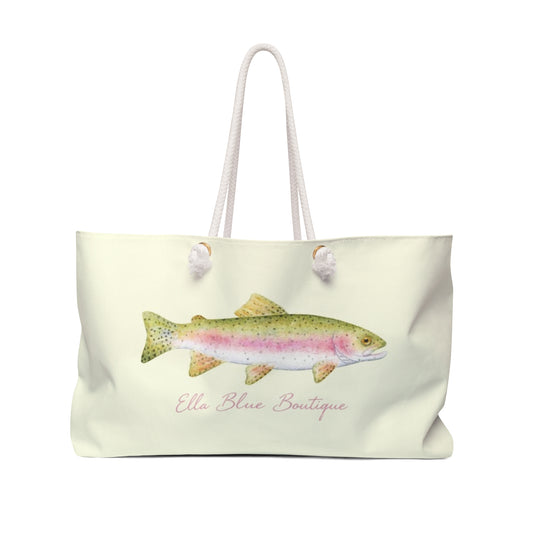 Watercolor Rainbow Trout Weekender Bag
