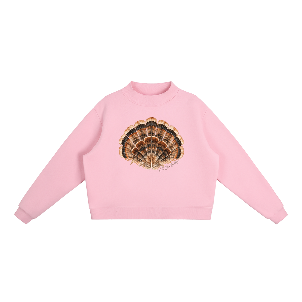 Turkey Fan Mock-Neck