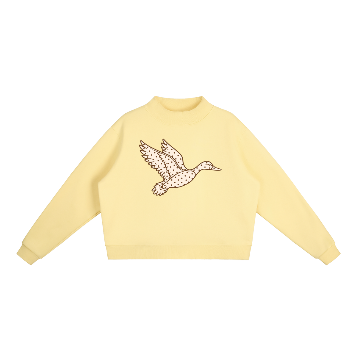 Polka Dot Mallard Mock-Neck
