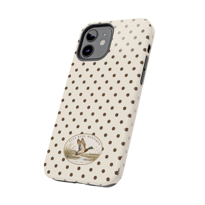 Ella Blue Vintage Waterfowl Polka Dot Phone Case