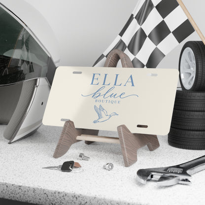 Ella Blue Boutique Logo Front Plate