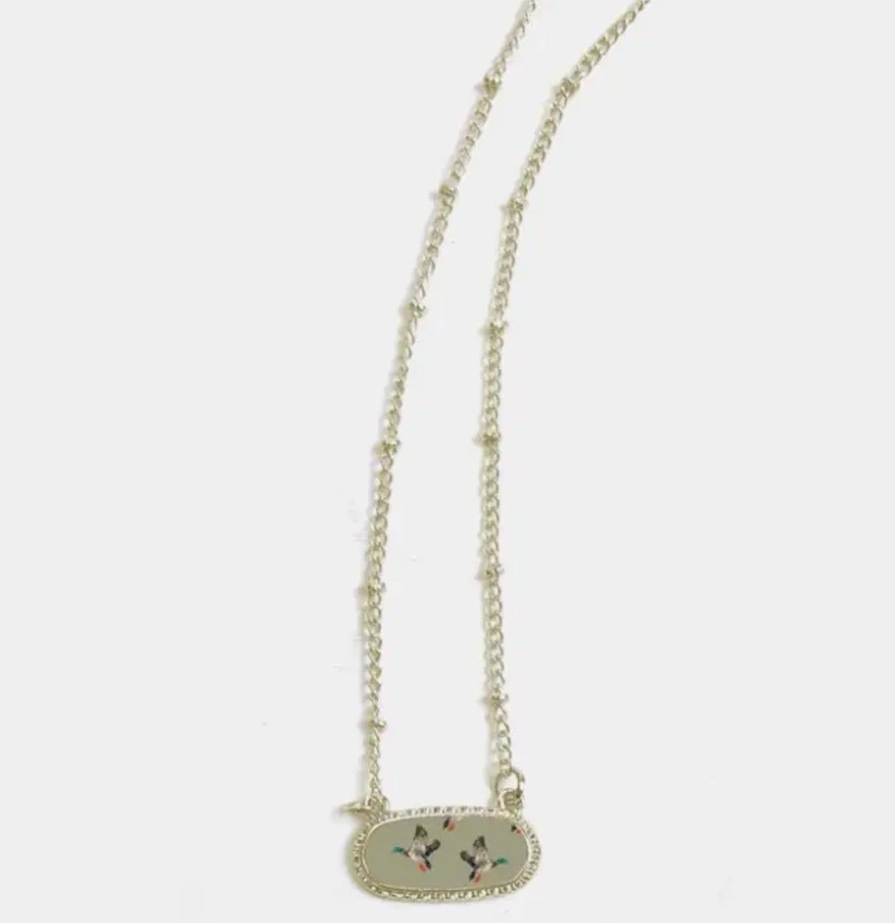 Mallard Duck Necklace - Green