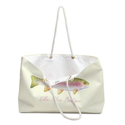 Watercolor Rainbow Trout Weekender Bag