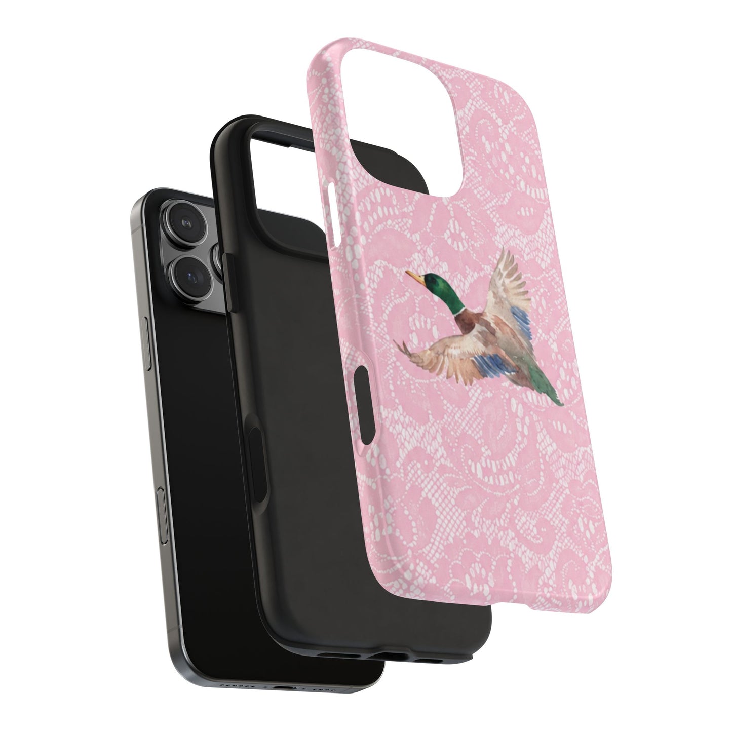 Pink Lace Mallard Phone Case