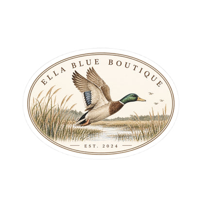 Mallard Duck - Ella Blue Boutique Vintage 3x3 Sticker