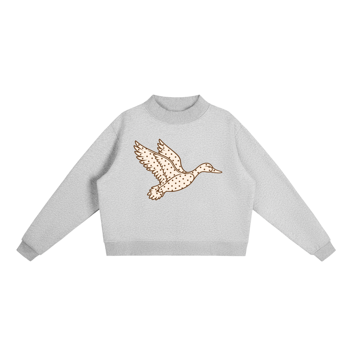 Polka Dot Mallard Mock-Neck