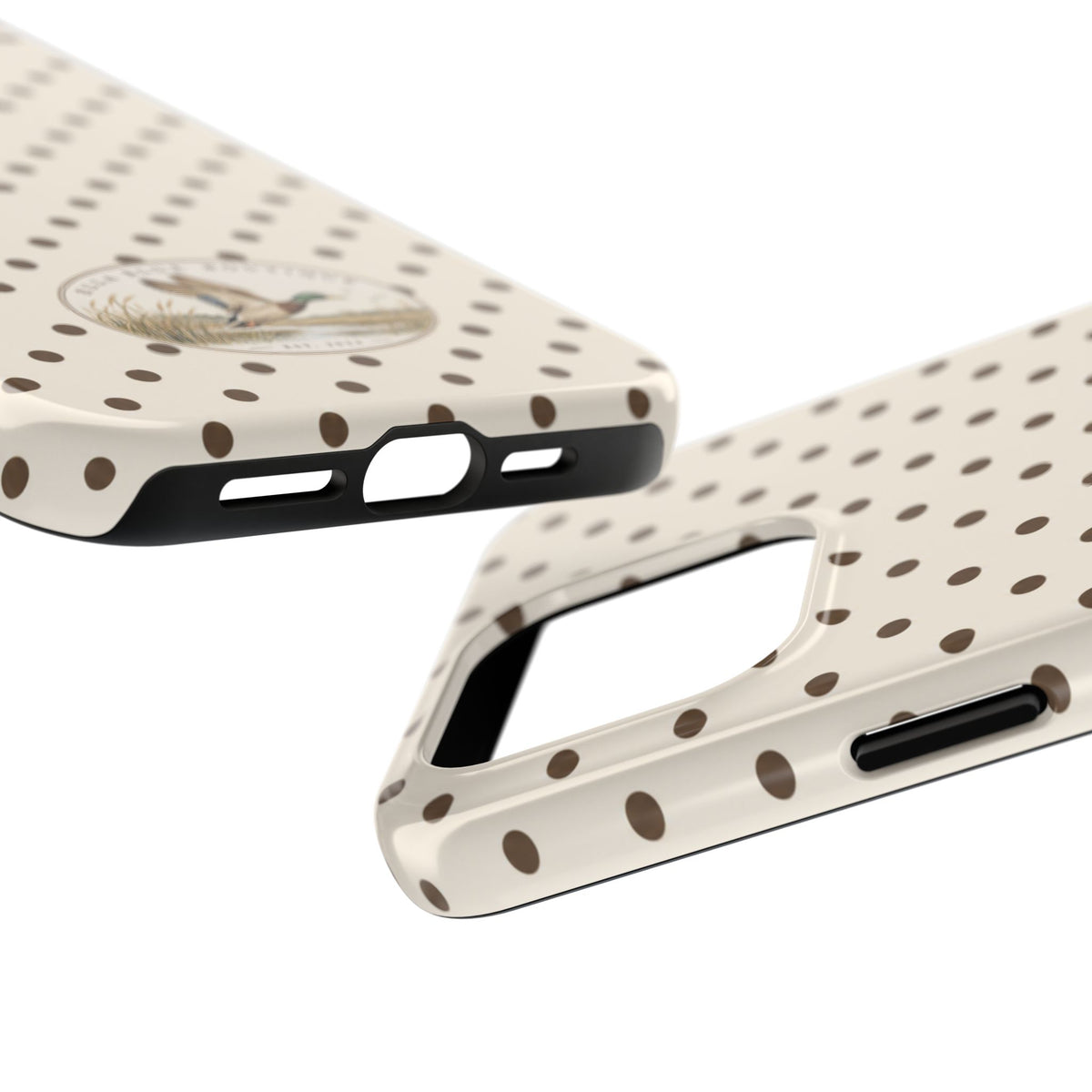 Ella Blue Vintage Waterfowl Polka Dot Phone Case