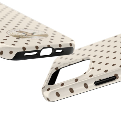 Ella Blue Vintage Waterfowl Polka Dot Phone Case