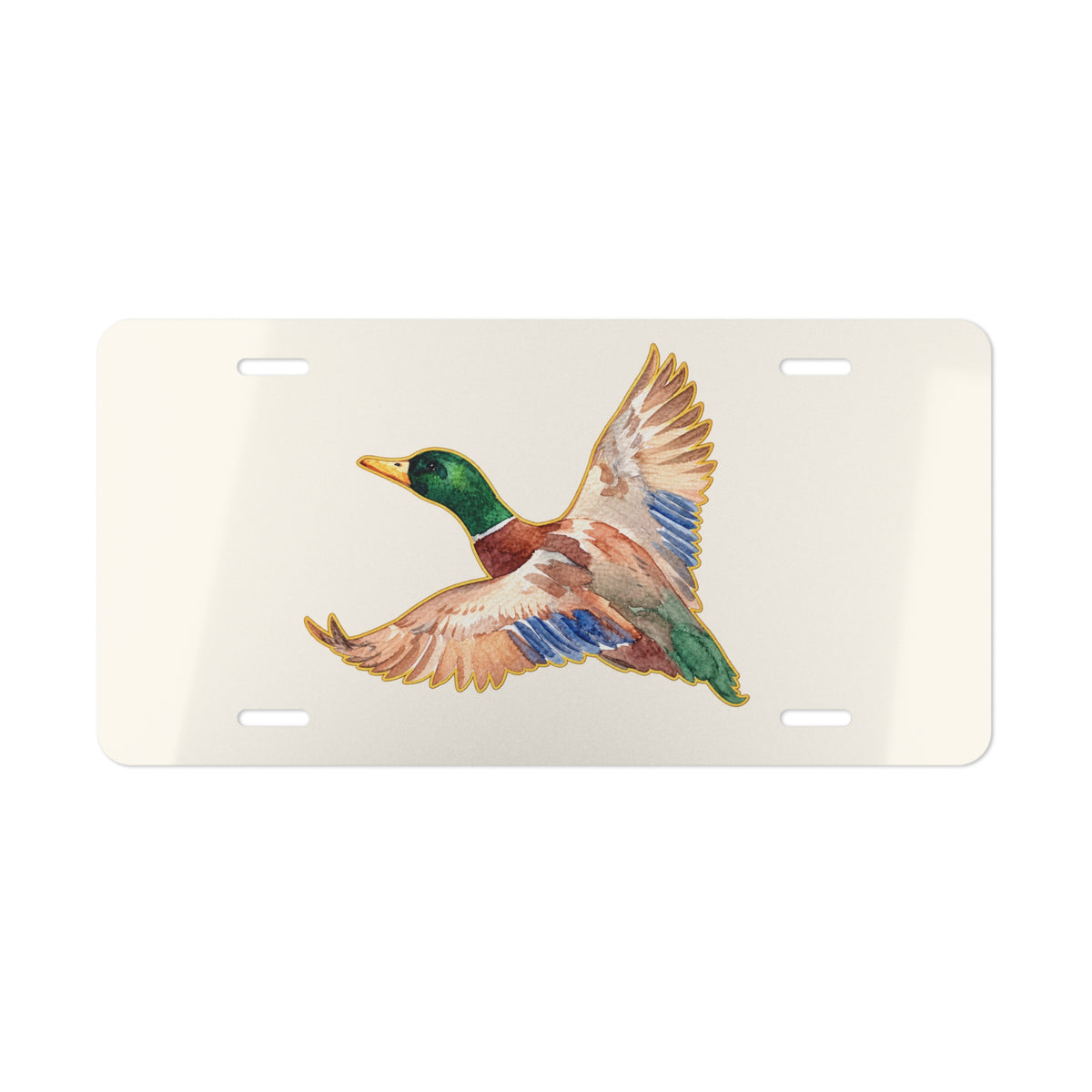 Flying Mallard Duck Front Plate
