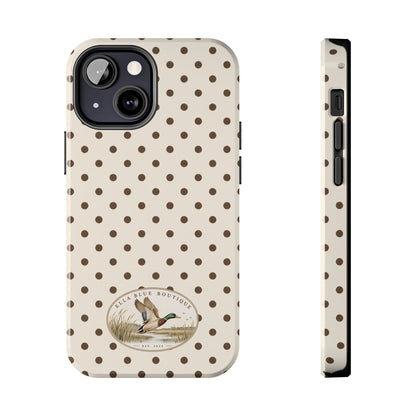 Ella Blue Vintage Waterfowl Polka Dot Phone Case