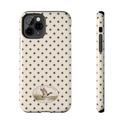 Ella Blue Vintage Waterfowl Polka Dot Phone Case