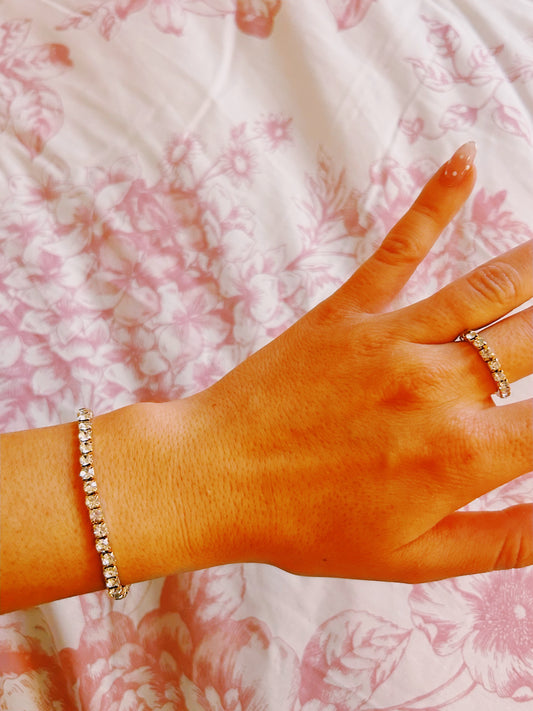 Tennis Bracelet & Ring Set