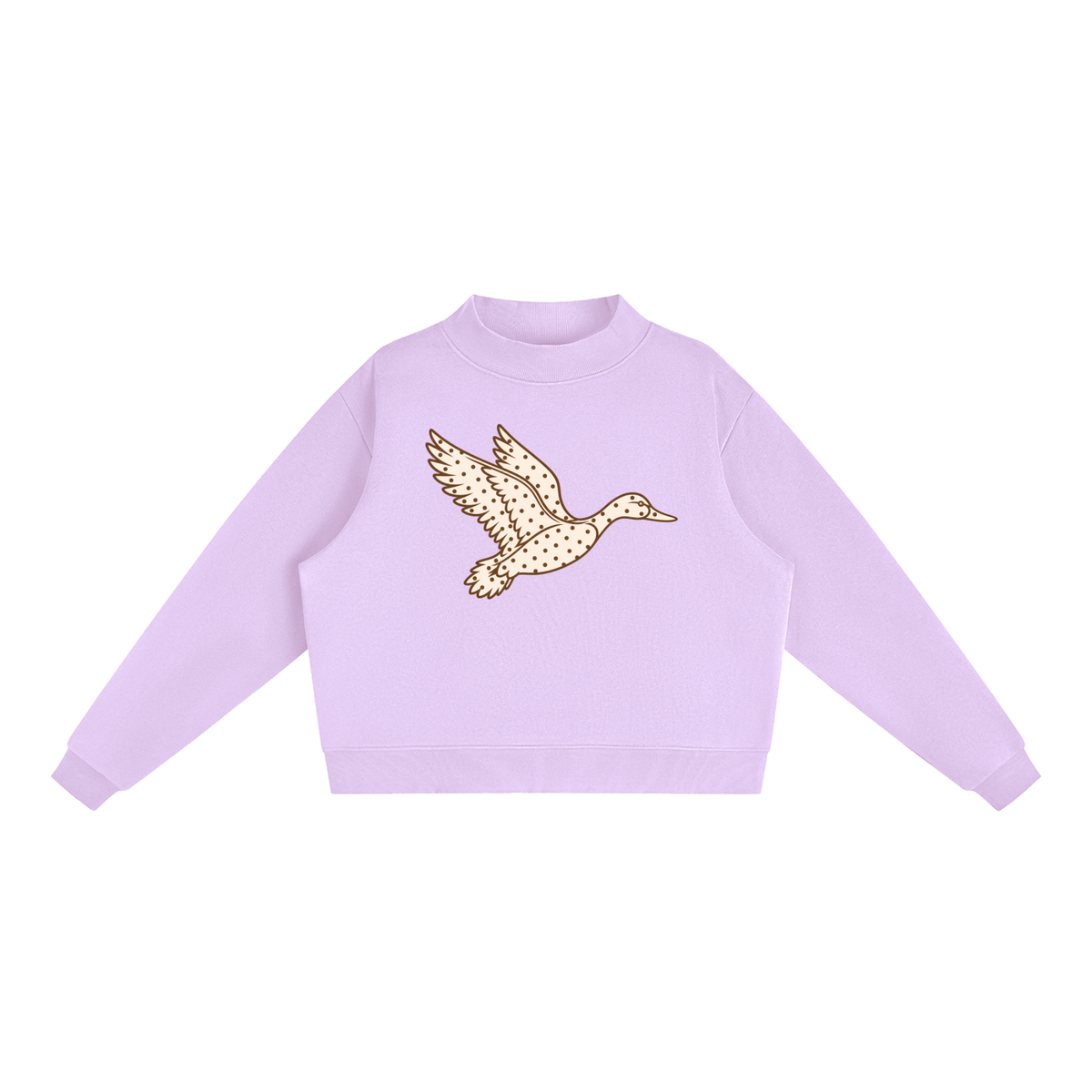 Polka Dot Mallard Mock-Neck