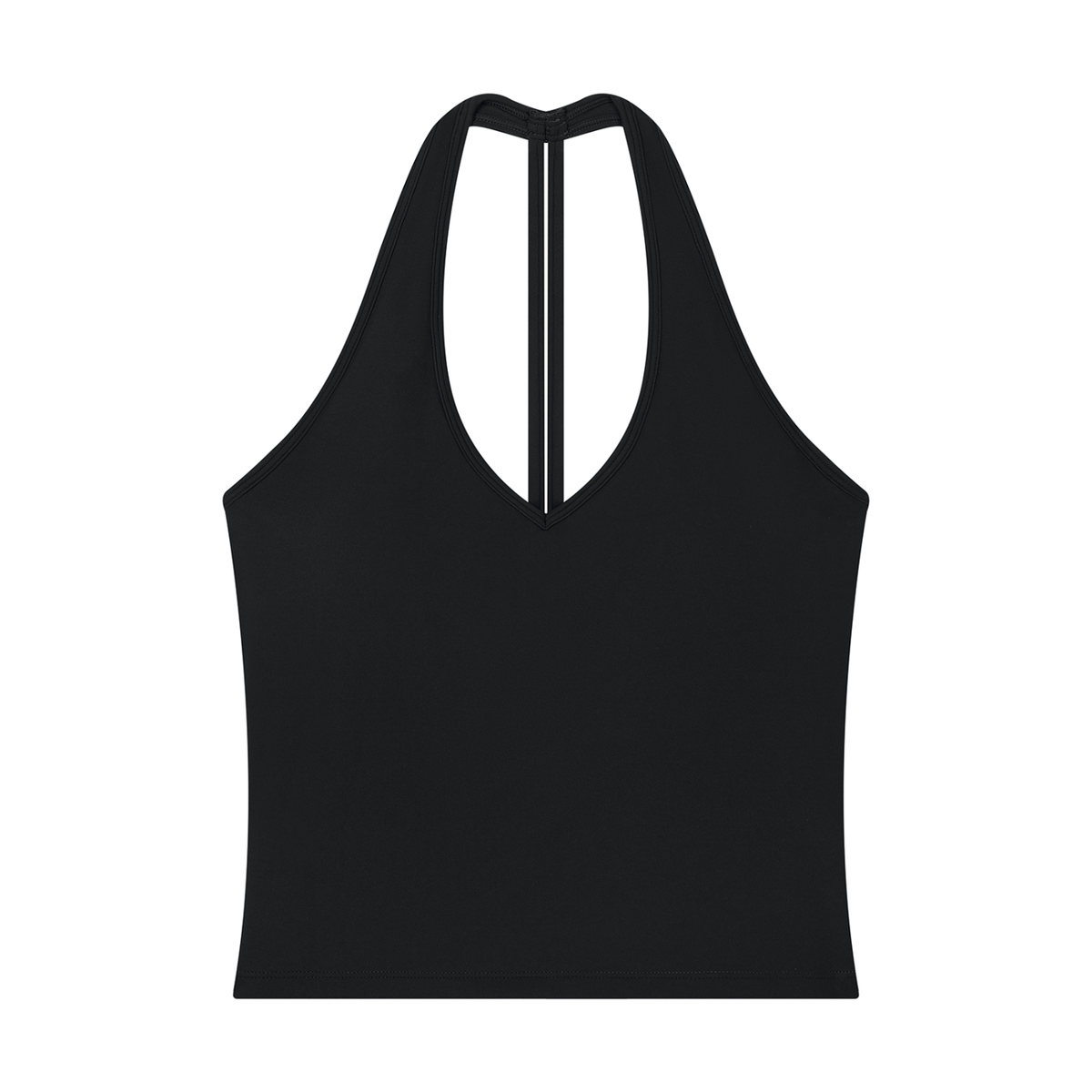 Ella Blue Faux Patch V-Neck Yoga Tank