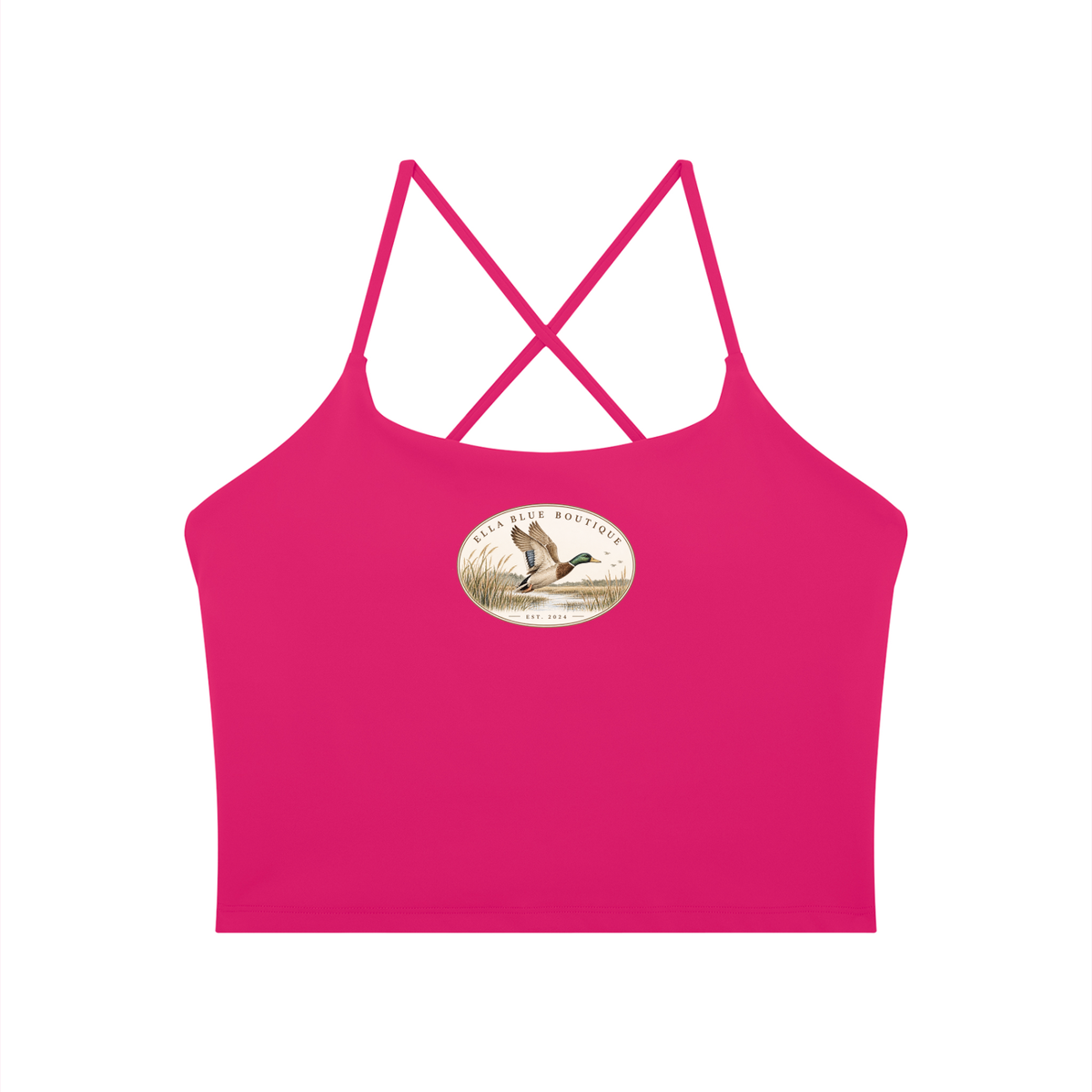 Ella Blue Faux Patch Athletic Tank