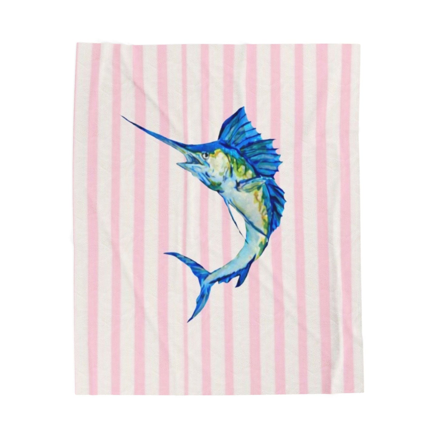 Big Rock Marlin Plush Throw Blanket