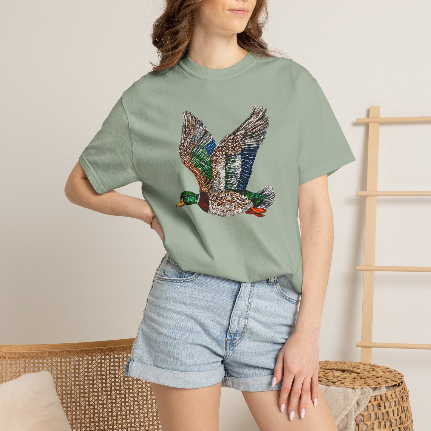 Rhinestone Mallard Tee - Multiple Colors