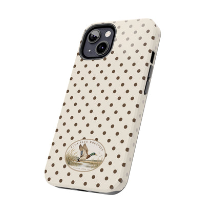 Ella Blue Vintage Waterfowl Polka Dot Phone Case