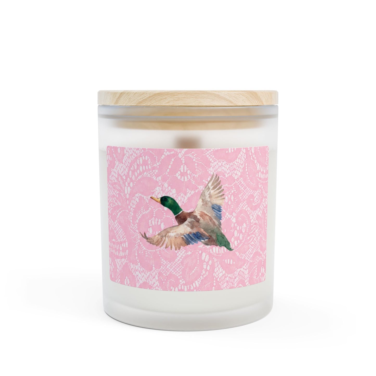 Mallard Duck Lace Candle — 11oz Frosted Glass Scented Candle