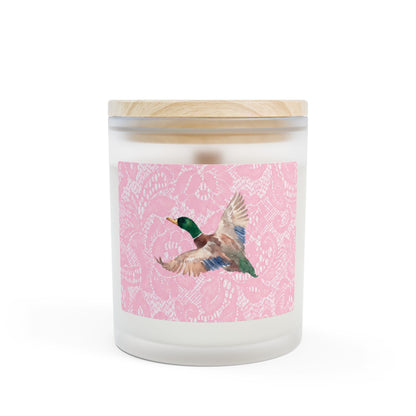 Mallard Duck Lace Candle — 11oz Frosted Glass Scented Candle