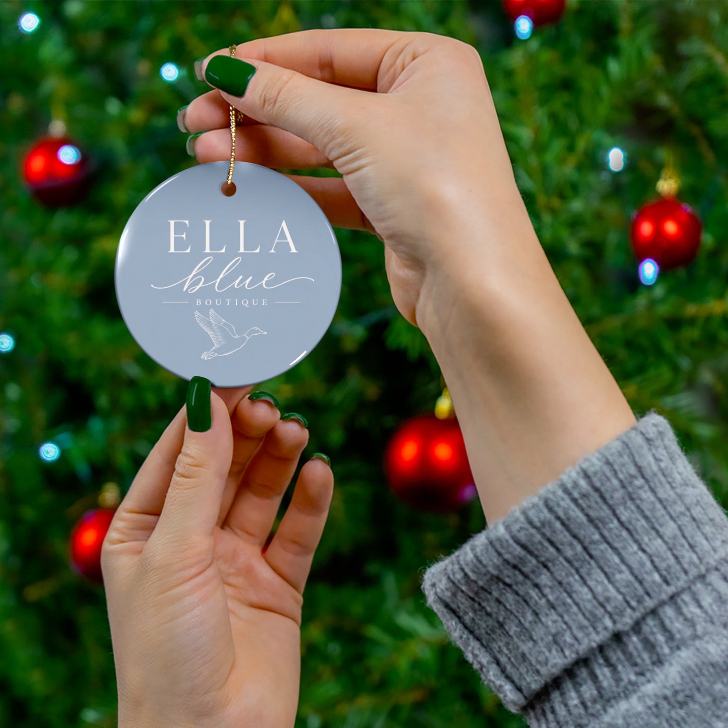 Ella Blue Boutique Ceramic Ornament