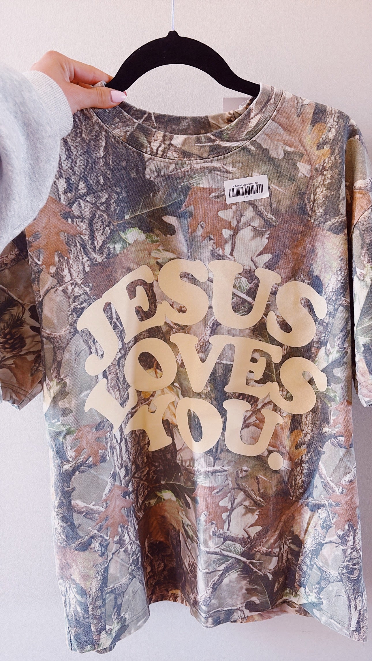 Jesus Loves You Camo Tee - Oversized