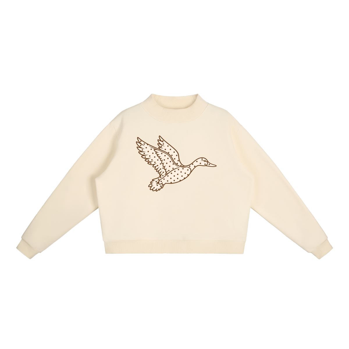 Polka Dot Mallard Mock-Neck