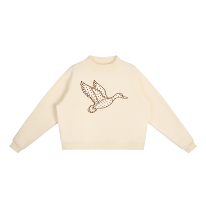 Polka Dot Mallard Mock-Neck