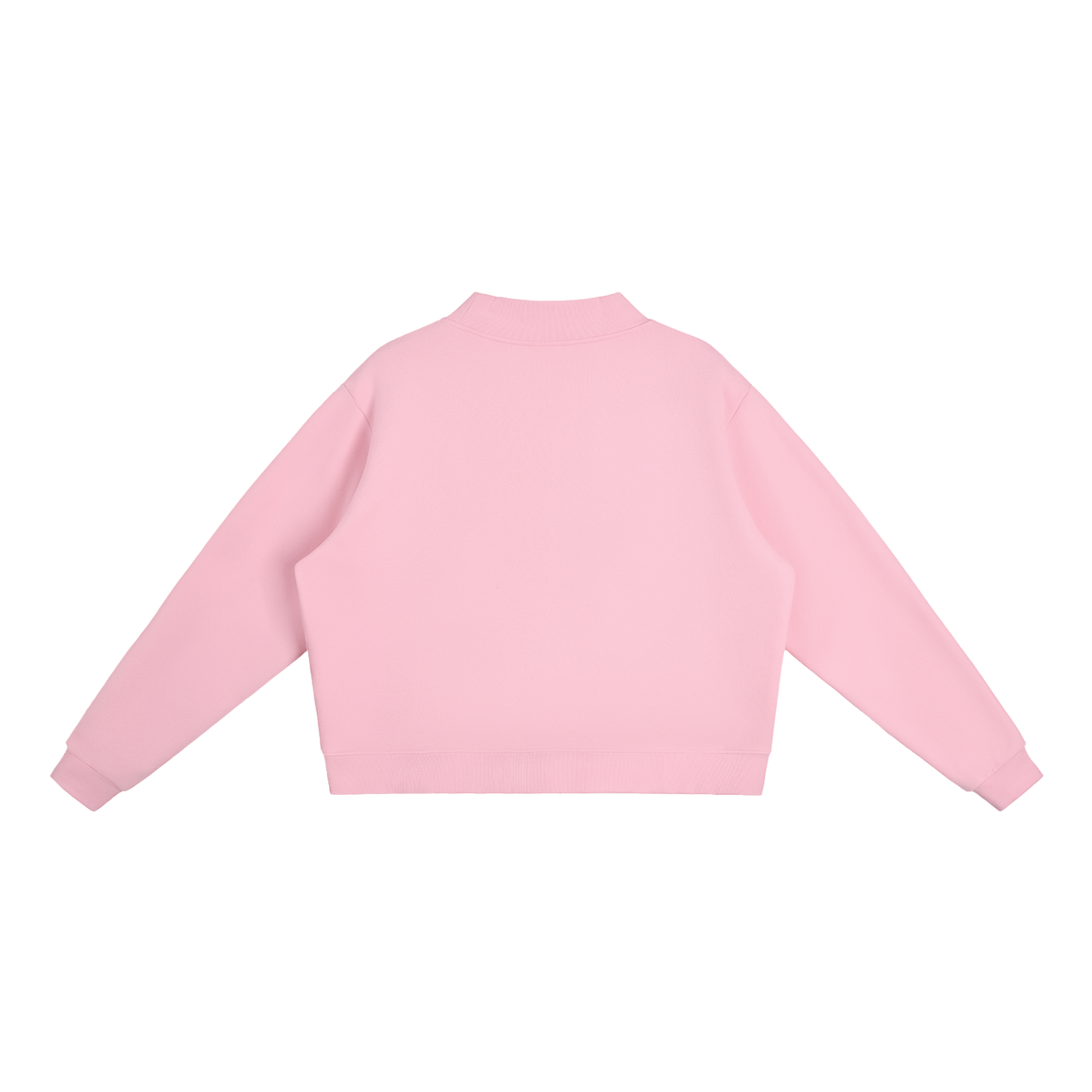 Faux Rhinestone Mallard Fleece Mock-Neck Sweatshirt