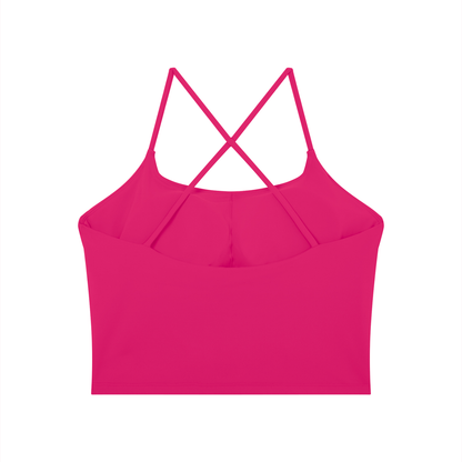 Ella Blue Faux Patch Athletic Tank