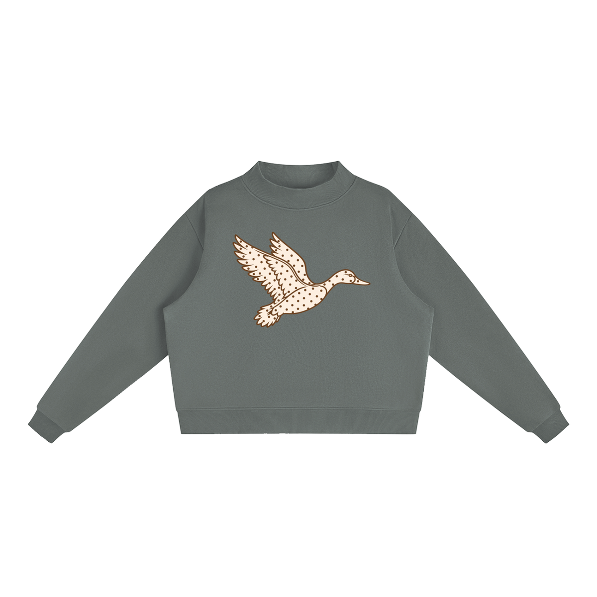 Polka Dot Mallard Mock-Neck