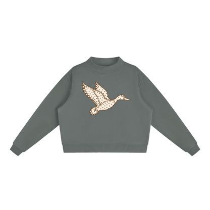 Polka Dot Mallard Mock-Neck
