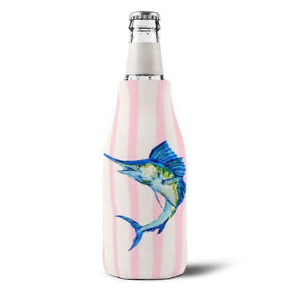 Big Rock Marlin — Pink Zip-Up Insulated Koozie