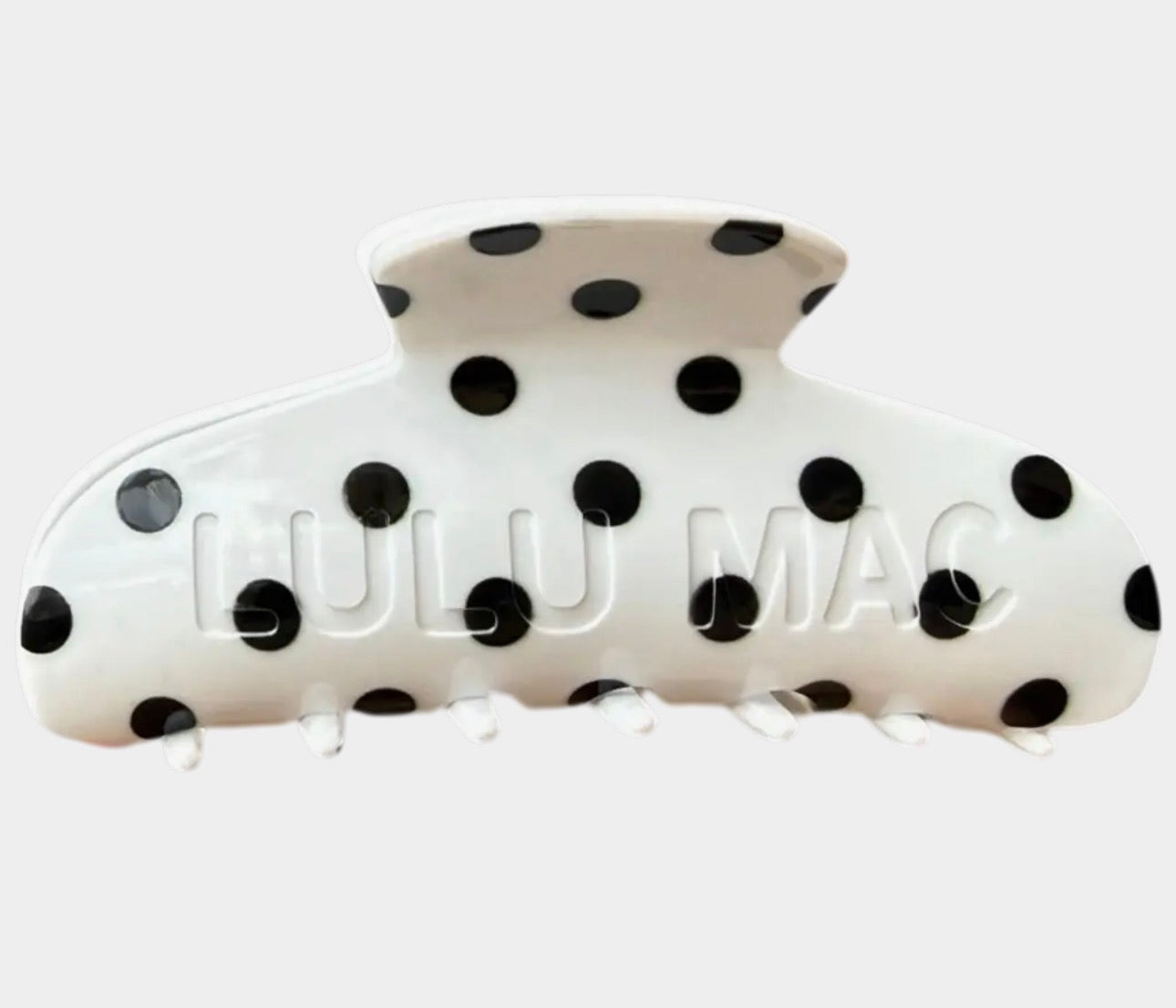 Lulu Mac Claw Clip - White/Black
