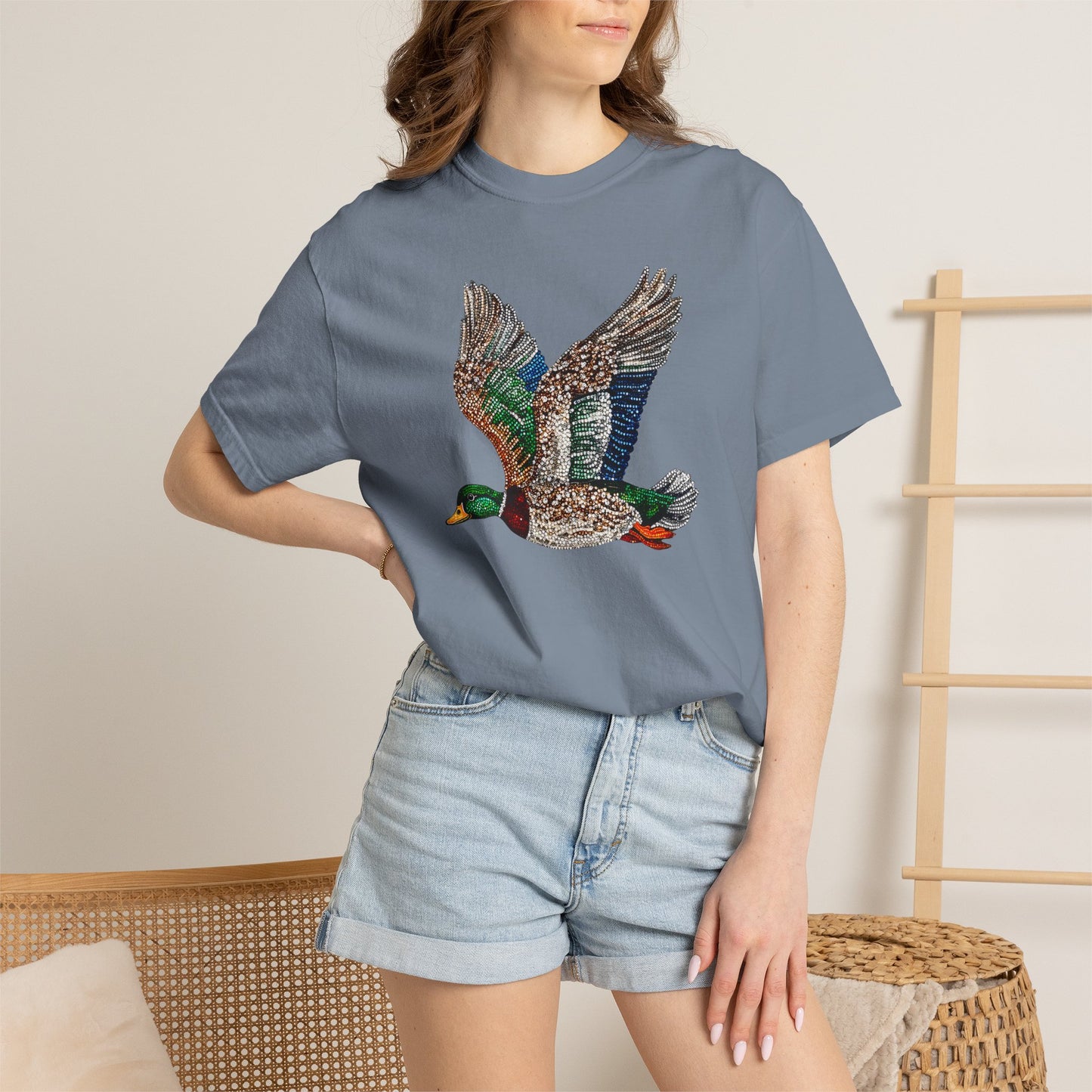 Rhinestone Mallard Tee - Multiple Colors
