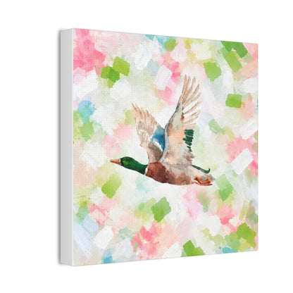 Mallard Duck Confetti - Watercolor Canvas Print